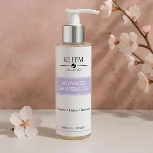 KLEEM ORGANICS | Advanced Cleansing Oil – Deep Pore & Makeup Remover for Waterproof Makeup, SPF & Impurities – Hydrating Oil-to-Milk Formula – Non-Stripping – 4.06 fl oz – For All Skin Types
