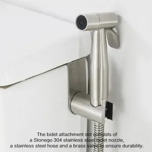 Stainless Steel Bidet Sprayer Kit, High-Pressure Handheld Shower for Toilet & Bathroom Cleaning, Easy Install Pet and Personal Hygiene Spray Gun, Durable Comfort Grip Home Sanitary Tool
