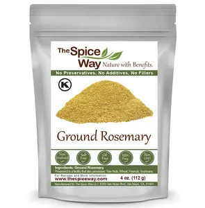 The Spice Way Ground Dried Rosemary Powder - Pure & Natural Flavor from Premium Rosemary Leaves - Salt-Free, Oil-Free, Non-GMO Seasoning