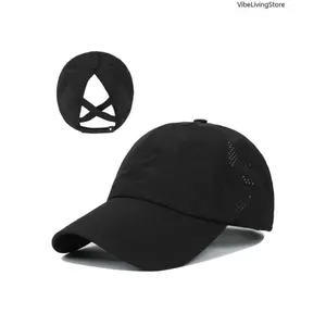 Women's Unisex Fitted Fit Simple Solid Color Adjustable Quick-Drying Baseball Cap, Casual Trendy Sports & Outdoor Accessory for Daily Wear
