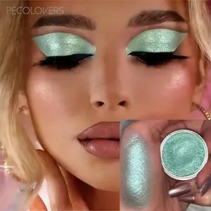1pc Vibrant Chameleon Eyeshadow Powder With Sparkling Makeup For Face And Lips, Purple, Green, Pink Shades, Suitable For Nail Art, Lip Gloss, Ultra Long-Lasting, Waterproof And Sweatproof, Holiday Party Gift, Halloween, Diy, Beginner-Friendly