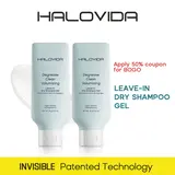 HALOVIDA Leave-in Light Hair Dry Shampoo Gel 2.28oz,No-Rinse Shampoo Gel,Instant Oil Absorption & Invisible Volume Boost,Long-Lasting Oil Control,Soothing & Comfort,Affordable,Pure,4D hyaluronic acid
