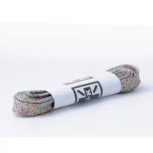 75 CM Metallic Rainbow Flat Laces