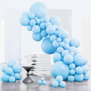 PartyWoo Light Blue Balloons 85 pcs Different Sizes of 18 12 10 5 Inch Baby Pastel Sky Aqua Blue Balloon Arch Kit Garland for Graduation Baby Shower Gender Reveal Birthday Party Decorations Blue-Y4