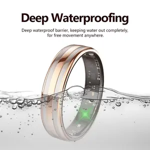 New Smart Ring - Fitness Tracker with Sleep Monitor, Heart Rate Pedometer & 20+ Exercise Modes, IP68 Waterproof, USB Rechargeable, Stainless S