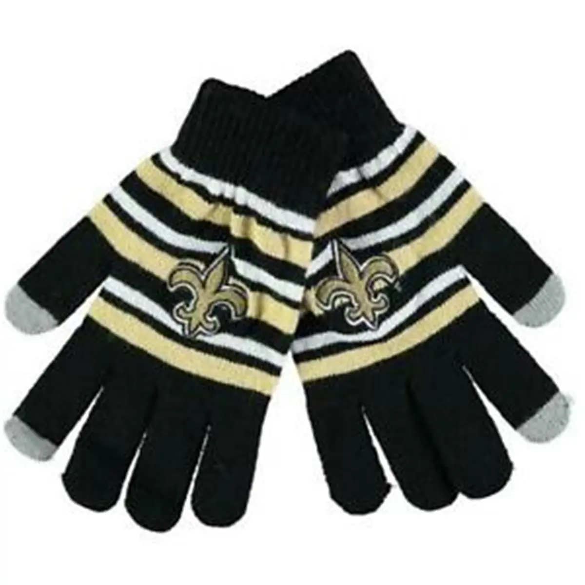 Forever Collectibles 9279784026 Striped Men's New Orleans Saints Acrylic Knit Gloves, Striped Men's Gloves