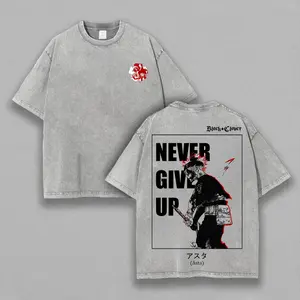 Black Clover Asta Printed Unisex Washed T-Shirt21