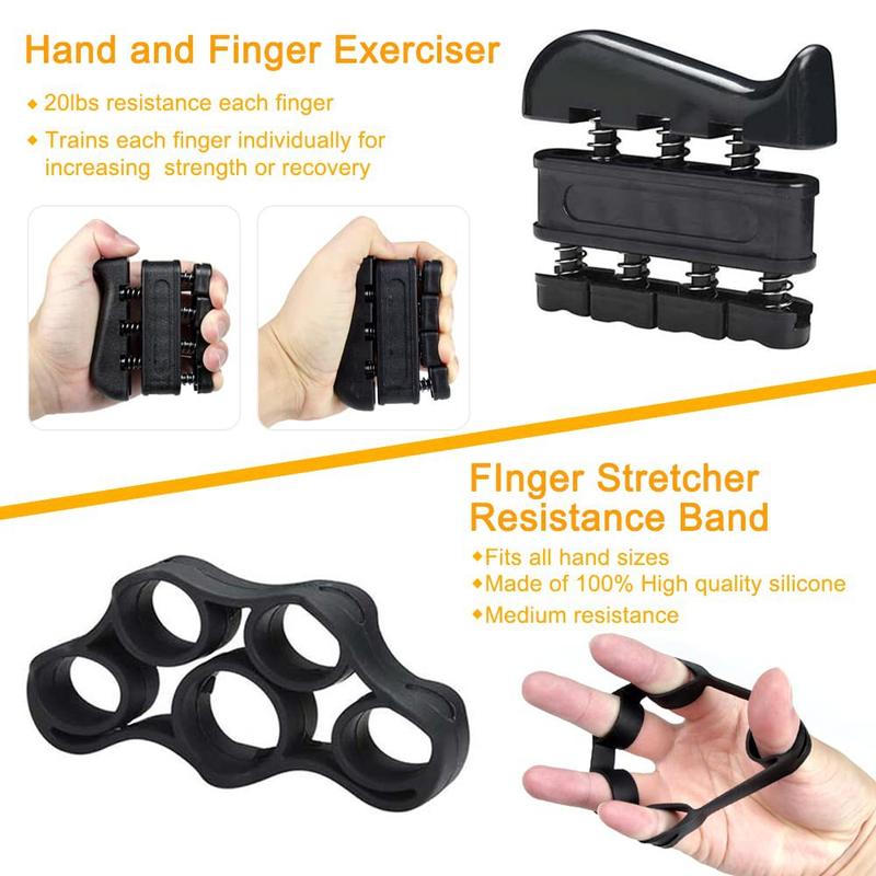 Adjustable Grip Set Hand Trainer Grip Ring Finger Exerciser Combination Fitness Supplies Five-piece Set (Free Storage Belt) Resistance Kit