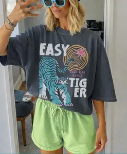 Sun-kissed Tiger Comfort colors UNISEX T shirt : Retro Tiger Graphic Tee, Summer Boho Beach Vibe