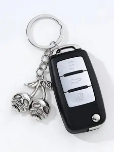 Cool Street Skull Keychain Pendant, Halloween Keychain Gift for Friends, Bag Charm, Phone Charm, Unique Skeleton Accessory