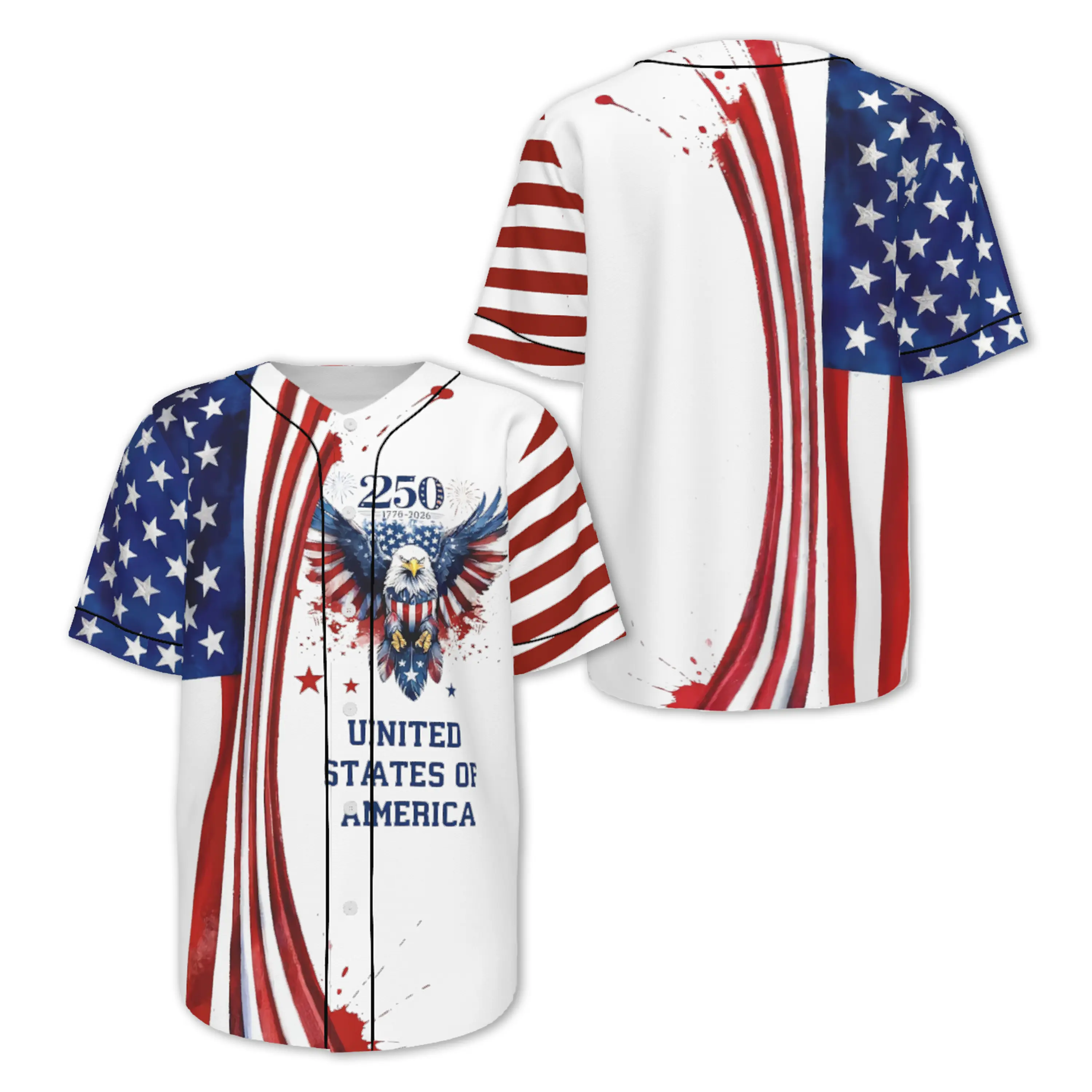 USA 250 Years Baseball Jersey Patriotic Eagle Statue of Liberty Graphic Button Down Baseball Shirt for Men Women Independence Day V Neck Baseball Uniform Red White Blue Printed Jersey Top S-5XL American Flag Celebration Outfit USA 250 Years Baseball Jersey Patriotic Eagle Statue of Liberty Graphic Button Down Baseball Shirt for Men Women Independence Day V Neck Baseball Uniform Red White Blue Printed Jersey Top S-5XL American Flag Celebration Outfit