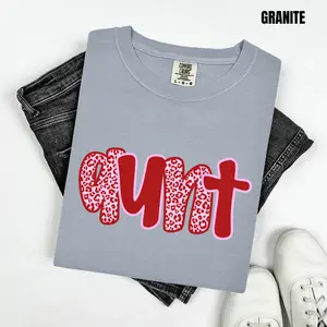 Aunt Cheetah Valentine Mix Comfort Colors T-Shirt 'NLB'