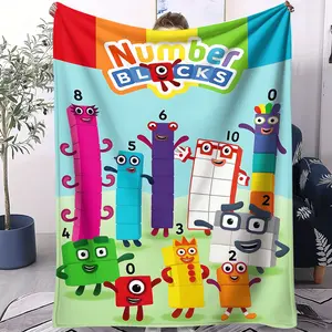 Christmas-themed, colorful number block patterned, Flannel blankets are perfect for watching TV at home, taking a nap in the office, or as a decorative piece for home. They also make a great gift