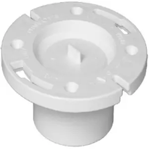 212 MAIN PVC Material Schedule 40 Closet Flange Hub, 4 x 3 in. with Point, Solvent Weld Fitting for Pipe Connection
