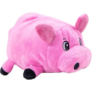 Outward Hound Fattiez Pig Plush Squeaky Dog Toy Small Adorable Barnyard Plush with Unique Squeak and Grunt Sounds Minimal Seams Molar Tough Shape