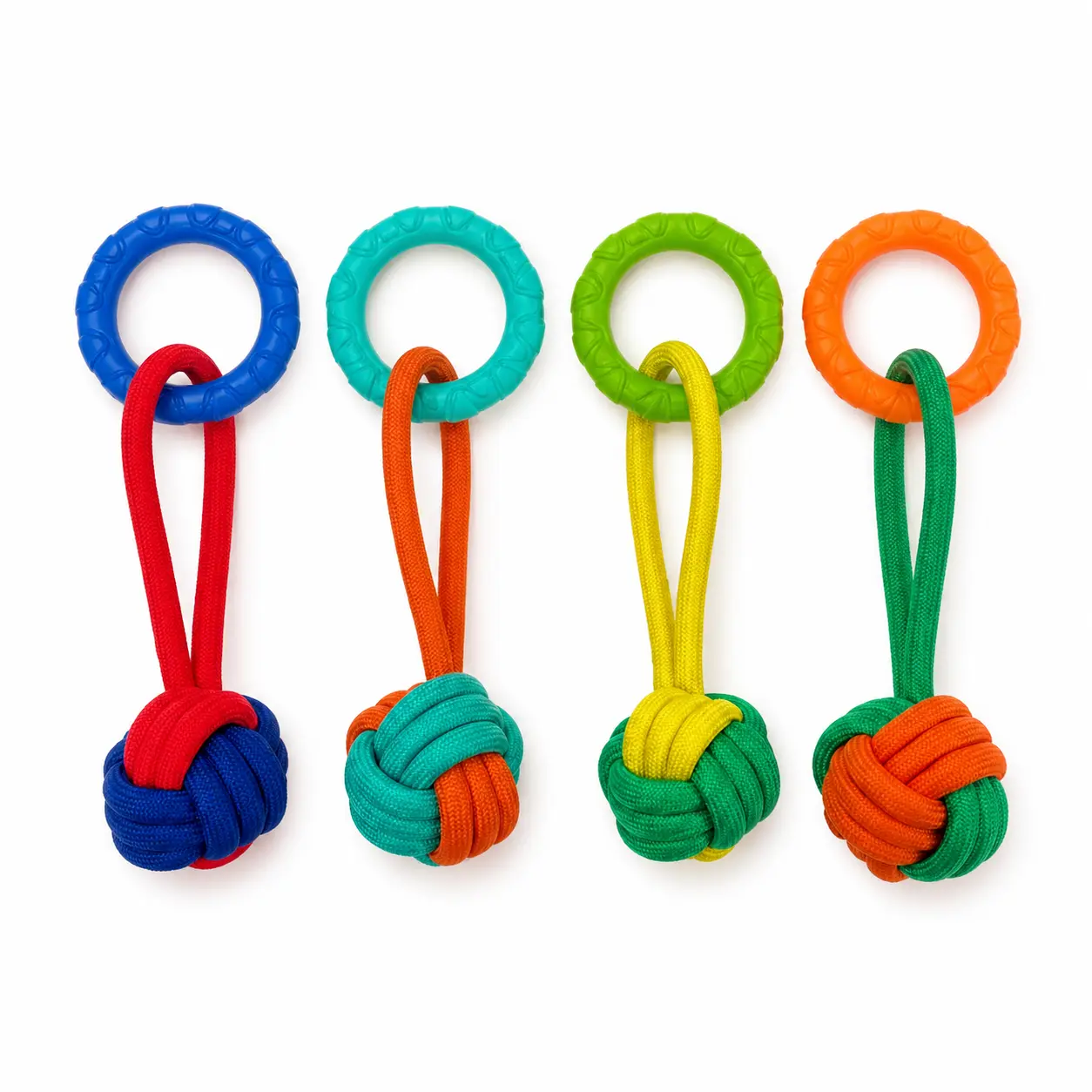 Hoomate Rainbow Knot Tug Rope Dog Toys, Interactive Tug & Chew Rope Toy for Dogs, Durable Training Toy, 4 Color Options