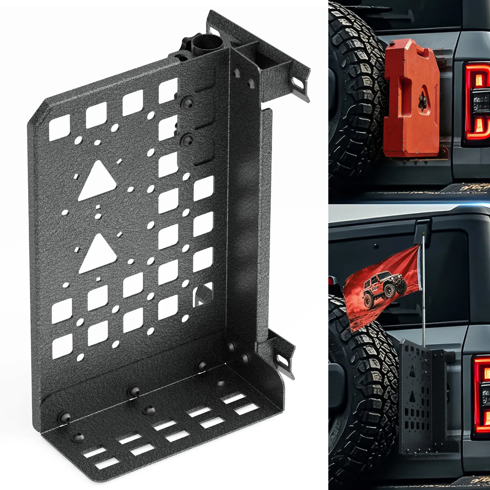 【EYOUHZ】Heavy duty carbon steel tailgate expansion bracket compatible with 2021-2026 Ford Bronco with 220LBS load capacity