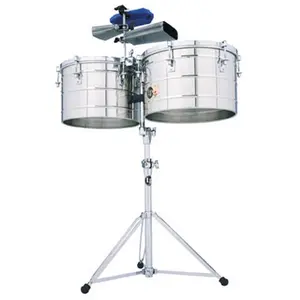 212 MAIN Latin Percussion 15-16 in Steel Shell Thund Timbales, Traditional Design, Extra Depth