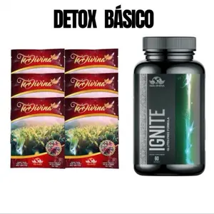 Detox Básico Té Divina + Ignite - Natural Detox Formula for a Healthful Drink - Tea, Herbal Fruit