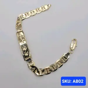 Bracelet Unisex Fashion Laminated-Gold Adult Size 8 Inches 10 millimeters plate 9 millimeters chain Jewelry Accessory for Men & Women Elegant Stylish Finish