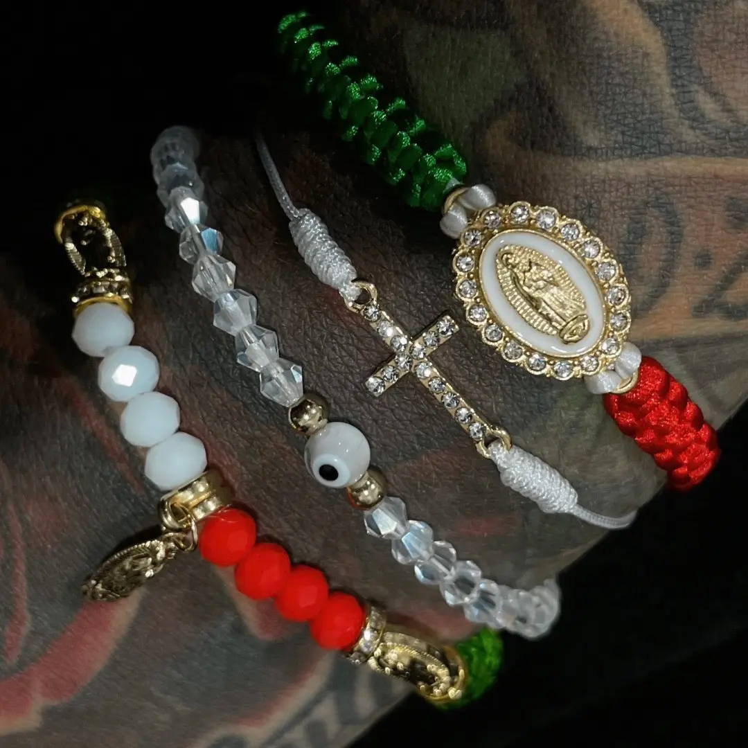 Handmade threaded bracelets set Male