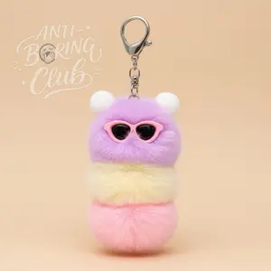 23 Fluffy Caterpillars Keychain | keychains | Gift Idea
