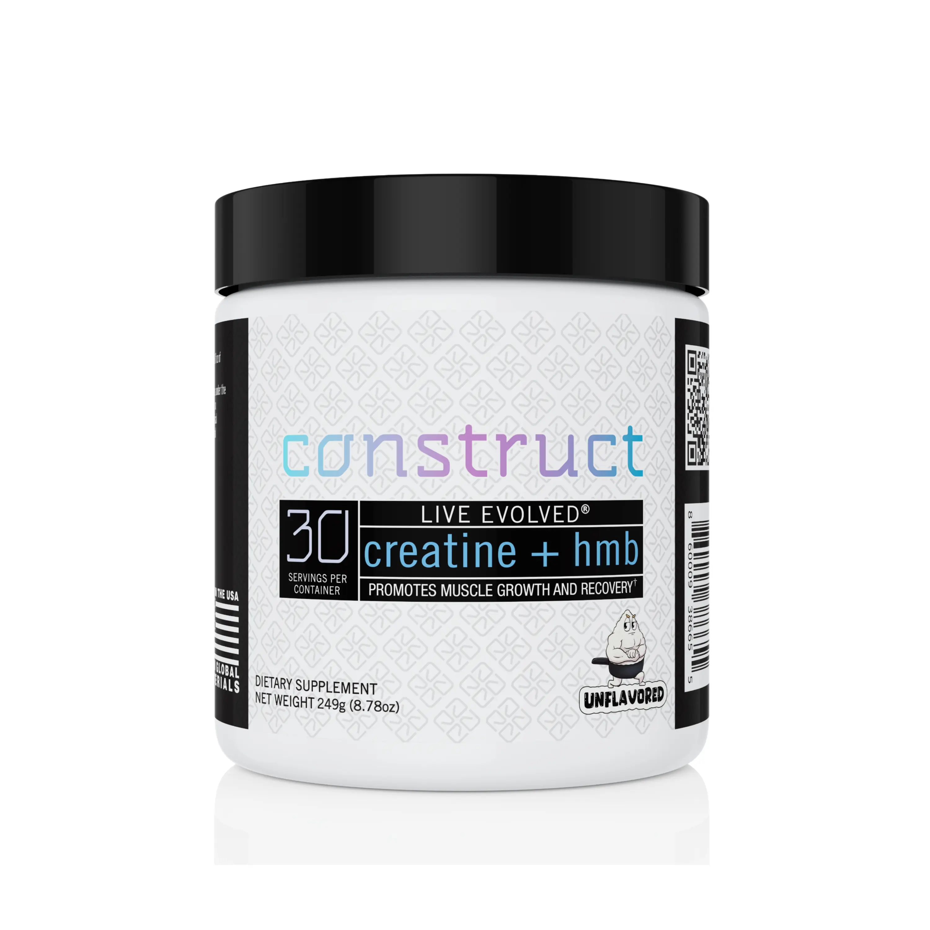 Construct Creatine + HMB - Clinically Dosed 3g HMB per Serving for Enhanced Muscle Strength & Endurance Vegan Friendly Gluten Free 30 Servings