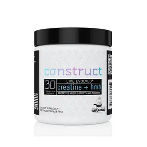 Construct Creatine + HMB - Clinically Dosed 3g HMB per Serving for Enhanced Muscle Strength & Endurance Vegan Friendly Gluten Free 30 Servings