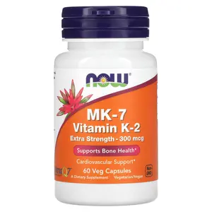 NOW Foods MK-7 Vitamin K-2, 300 mcg, 60 Veg Capsules