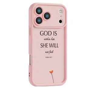 God Is Within Her Collage Typography Phone Case Featuring A Thickened Soft Tpu Back And Raised Camera Step Design Blending Cloud-Like Comfort With Reliable Lens Protection For iPhone 17 16 15 14 13 12 11 X XS