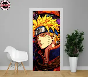 Anime Naruto Door Wrap - Peel and  Stick Vinyl Door Decal