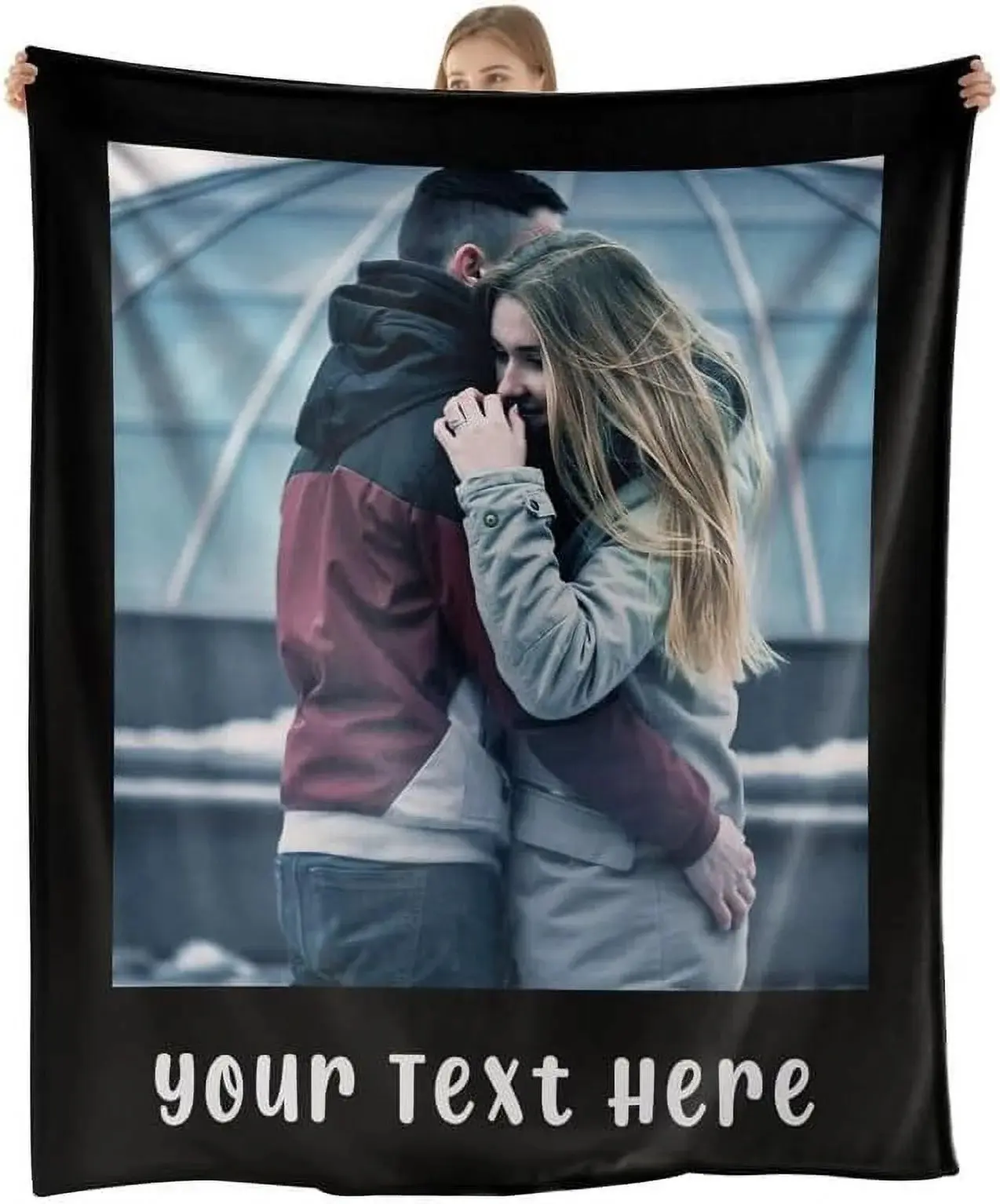 Customized Blankets with Photos Texts-Personalized Picture Collage Blanket Personalized Throw Blanket With Your Own Pictures Personalized Picture Blanket For Family Birthday Wedding Gift(1*Picture)