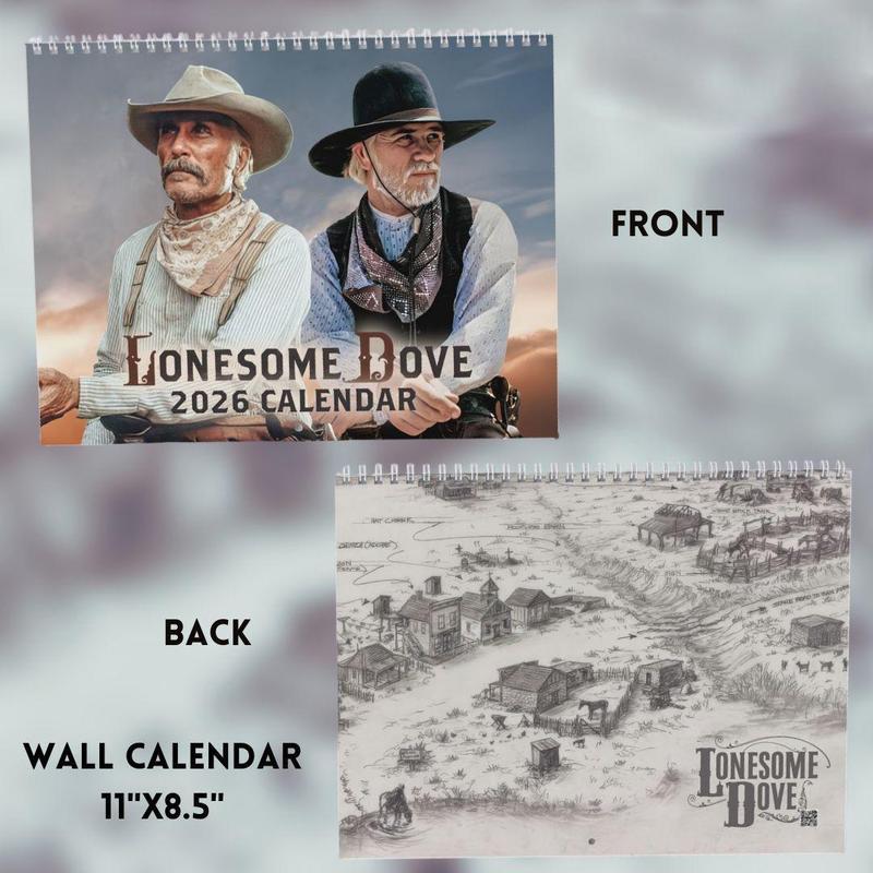 Best Line Of Woodrow and Gus Quotes 2026 Wall Calendar, Lonesome Dove Movie Desktop Calendar, Funny Western Movie Calendar, Cowboy Movie Merch, Wall Decor, Home Decoration, Christmas Holiday Gift, New Year Present.