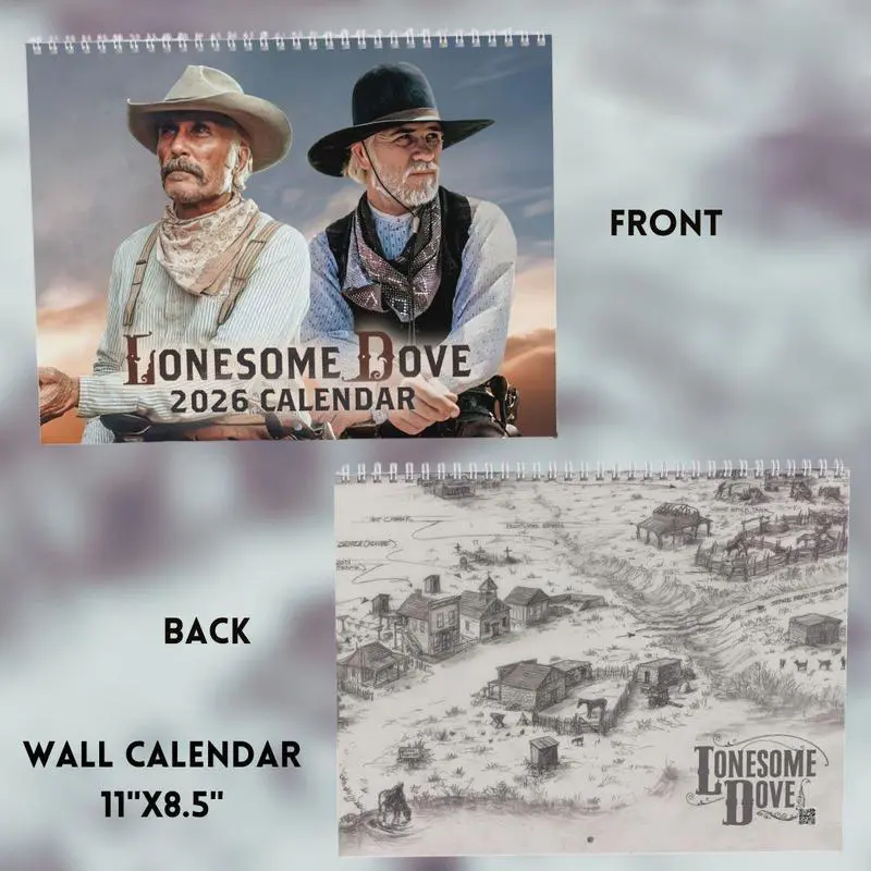Best Line Of Woodrow and Gus Quotes 2026 Wall Calendar, Lonesome Dove Movie Desktop Calendar, Funny Western Movie Calendar, Cowboy Movie Merch, Wall Decor, Home Decoration, Christmas Holiday Gift, New Year Present.