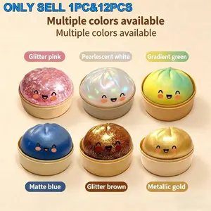Soft and Adorable Char Siu Bao Stress-Relieving Toy Set Creative Cartoon Steamed Buns Healing Toy Children's Gift Blind Box
