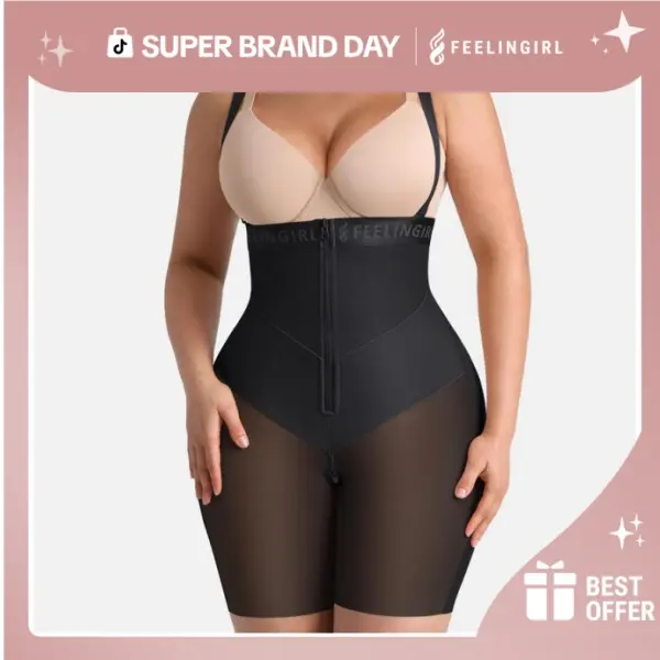 FeelinGirl #live New Drops FeelVibe Shorts Shapewear for Women Plus Size Butt Lifting Bodysuit Postpartum Body Shaper