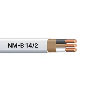 250ft Roll 14/2 NM-B Gauge Indoor Electrical White Copper Wire Ground Cable 250ft Roll 14/2 NM-B Gauge Indoor Electrical White Copper Wire Ground Cable