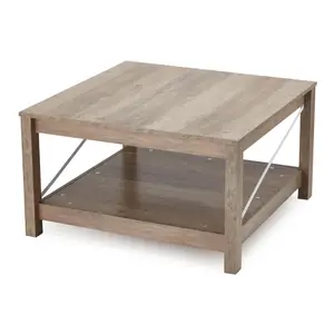JOMEED 31.5" Square Coffee Table Modern Farmhouse Living Room Furniture, Beige JOMEED 31.5" Square Coffee Table Modern Farmhouse Living Room Furniture, Beige