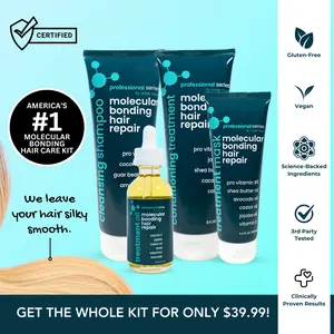 Advanced Bond Building Hair Treatment Kit with Biotin & Natural Extracts | Salon-Grade Repair for Damaged Hair (4-Piece Set) by Violet Vibes w/ shampoo