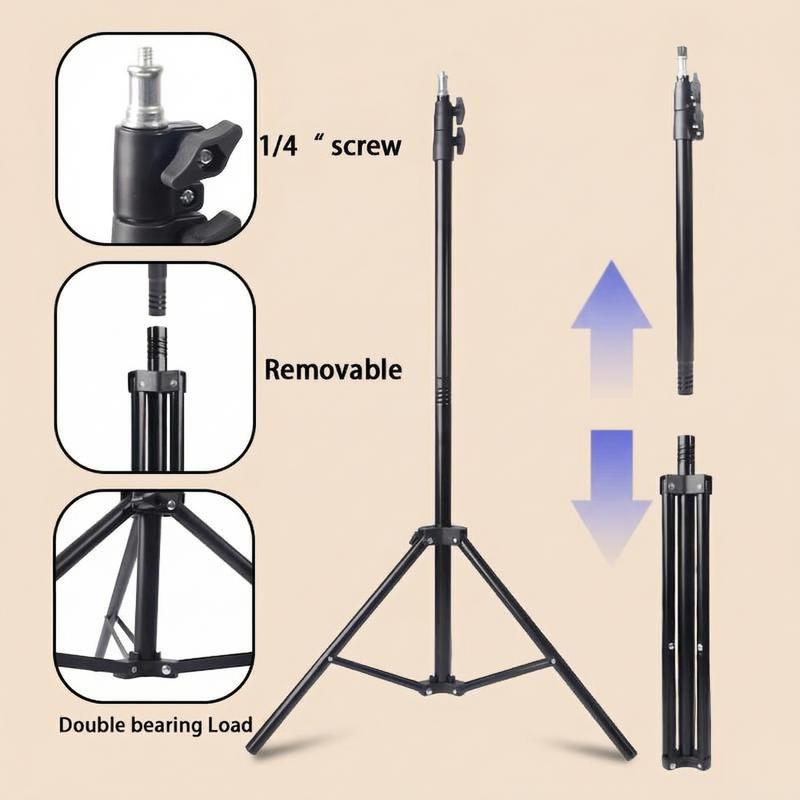 10" LED Square Light Panel with 63" Extendable Stand 3 Color 2200-4500K Studio Lighting for YouTube/TikTok/Instagram Content Creation, Dimmable Brightness, USB Powered, Soft light（1PCS）#valentine's#new years