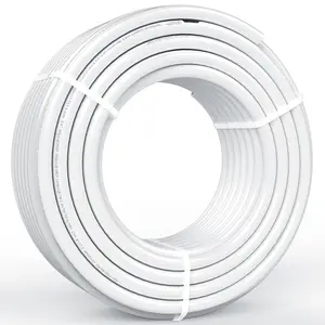 PEX Pipe 3/4 Inch, 100 Feet Length PEX-B Flexible Tubing For Potable Water Supply, PEX Water Lines For Hot And Cold Water, Durable Plumbing Tubing For Home Improvement, Easy Install With Free Cutter And Clamps, White