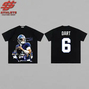 [Youth & Adult] Jaxson Dart 6 For Big Blue High-Quality 100% Cotton T-Shirt (Made In US), G-Men Football Shirt, Game Day Outfits, Gift For New York Football Fans.