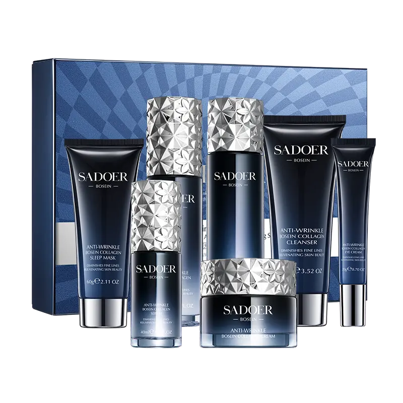 SADOER Anti-Wrinkle Collagen Skin Care Set | 7PCS Full Skincare Routine for Plump, Firm & Glowing Skin Brightening Body