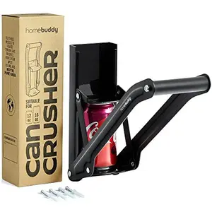 HomeBuddy Can Crusher for Recycling Wall Mounted - 12 Oz. and 16 Oz. Can Crusher for Aluminum Can Crusher, Soda Can Smasher for Recycling, Beer Can Crusher for Recycling Can - Mounting Rivets Included