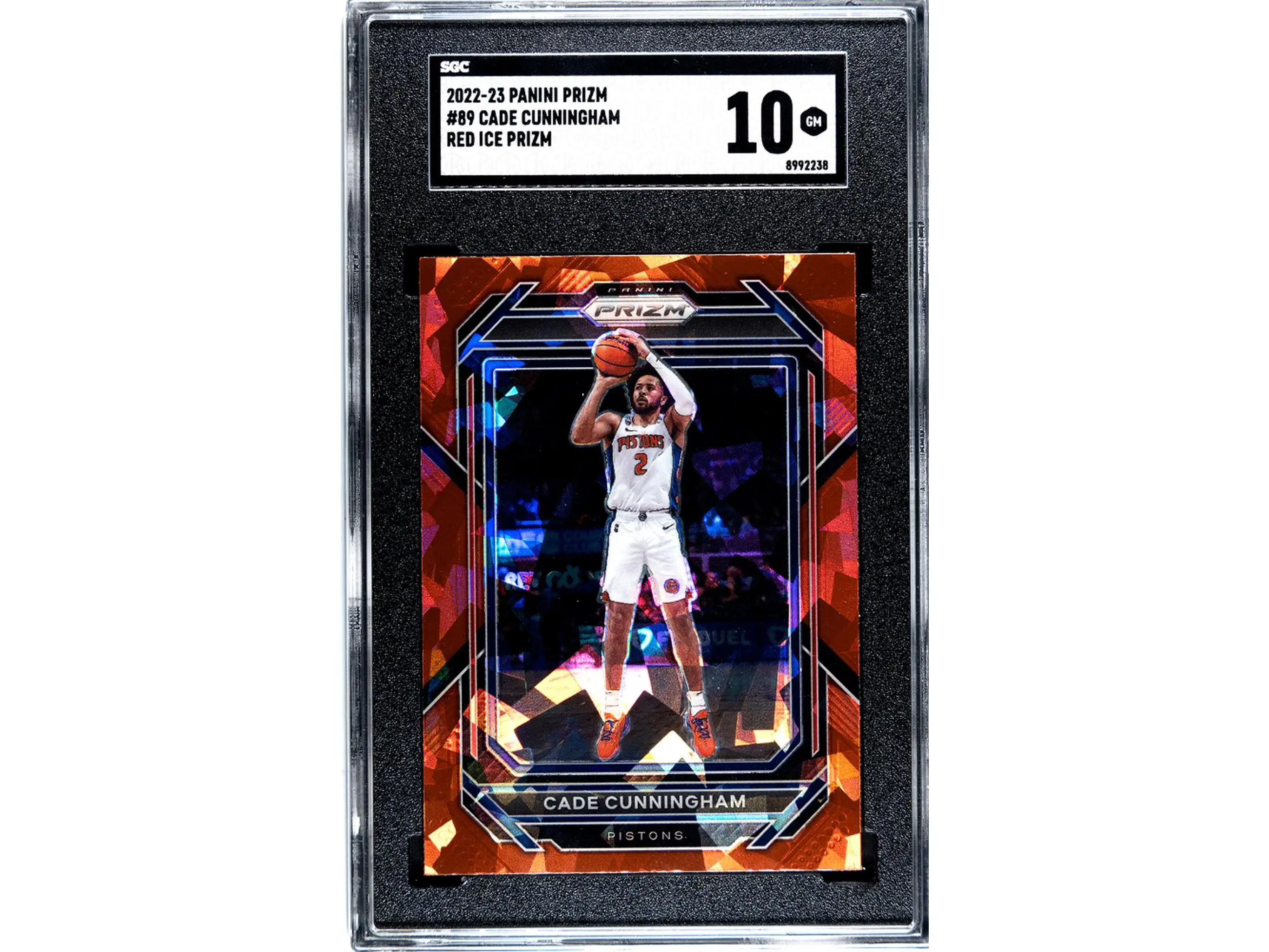 2022 Prizm #89 Cade Cunningham Red Ice Prizm SGC 10