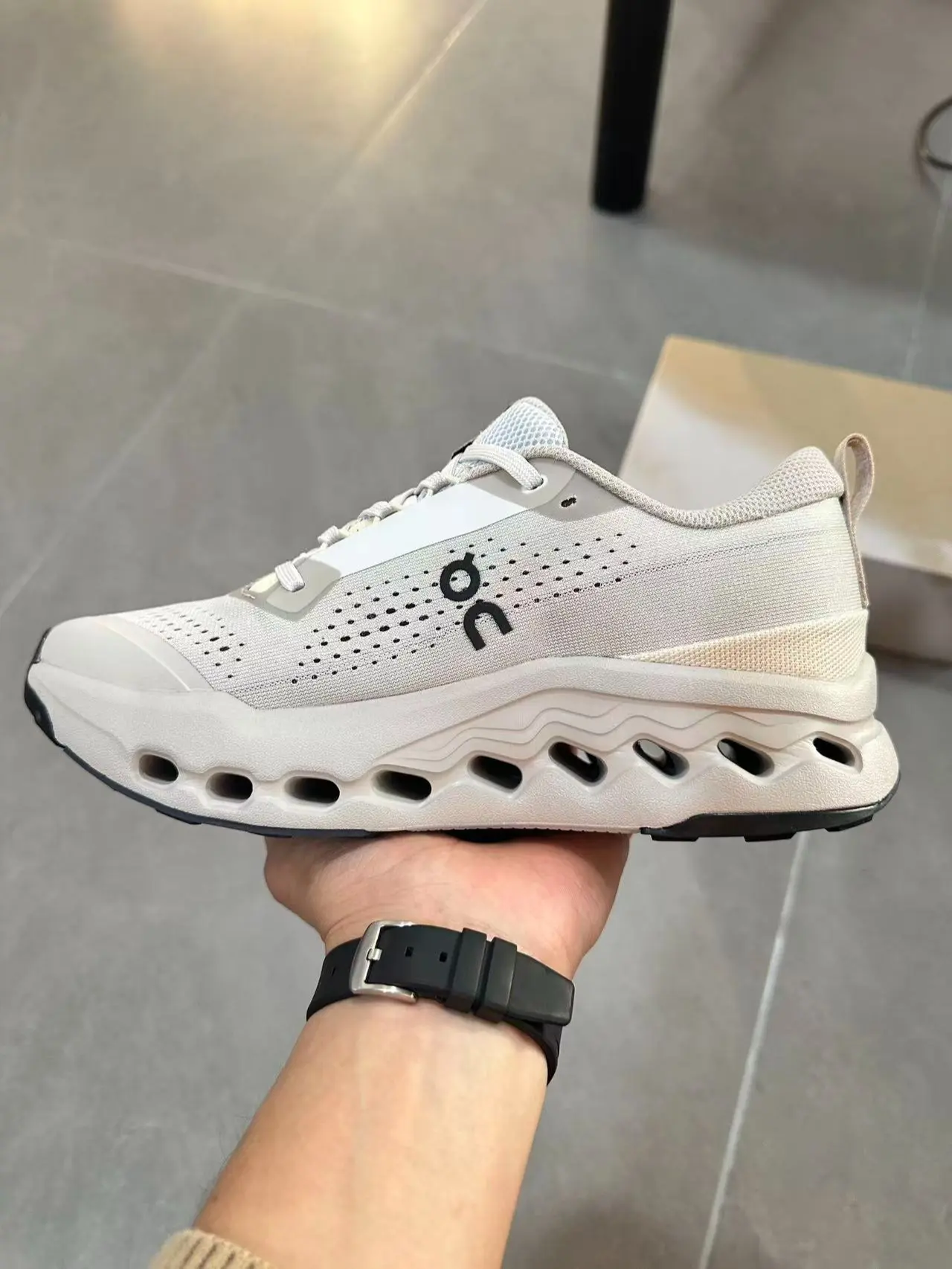 Cream Off White Daily Cushion Sneakers Soft Hollow Sole All-day Comfort Office Casual Walking Shoes