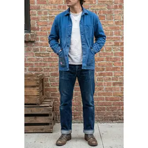 Unisex Hand-Patch Detail Vintage French Workwear Jacket