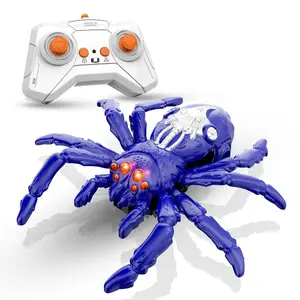 Wall Climbing Spider Toy, Rechargeable Remote Control Robot, Kids Prank Toy, Pet Exercise Toy, Suitable for Ages 4+, Requires Aa Batteries
