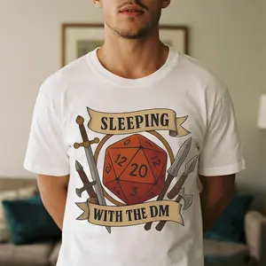 SLEEPING with the DUNGEON MASTER Shirt, sleeping with the dm shirt, dungeons and dragons shirt, dnd gifts for her, unisex shirt