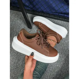 Women's Casual Thick Sole Sneakers, Round Toe Trainers, Comfortable Breathable Low Top Lace-Up Running Shoes, Perfect for Valentine's Day Gift(Sheets)